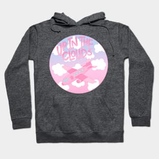 Up in the Clouds Cute Pink Airplane Hoodie